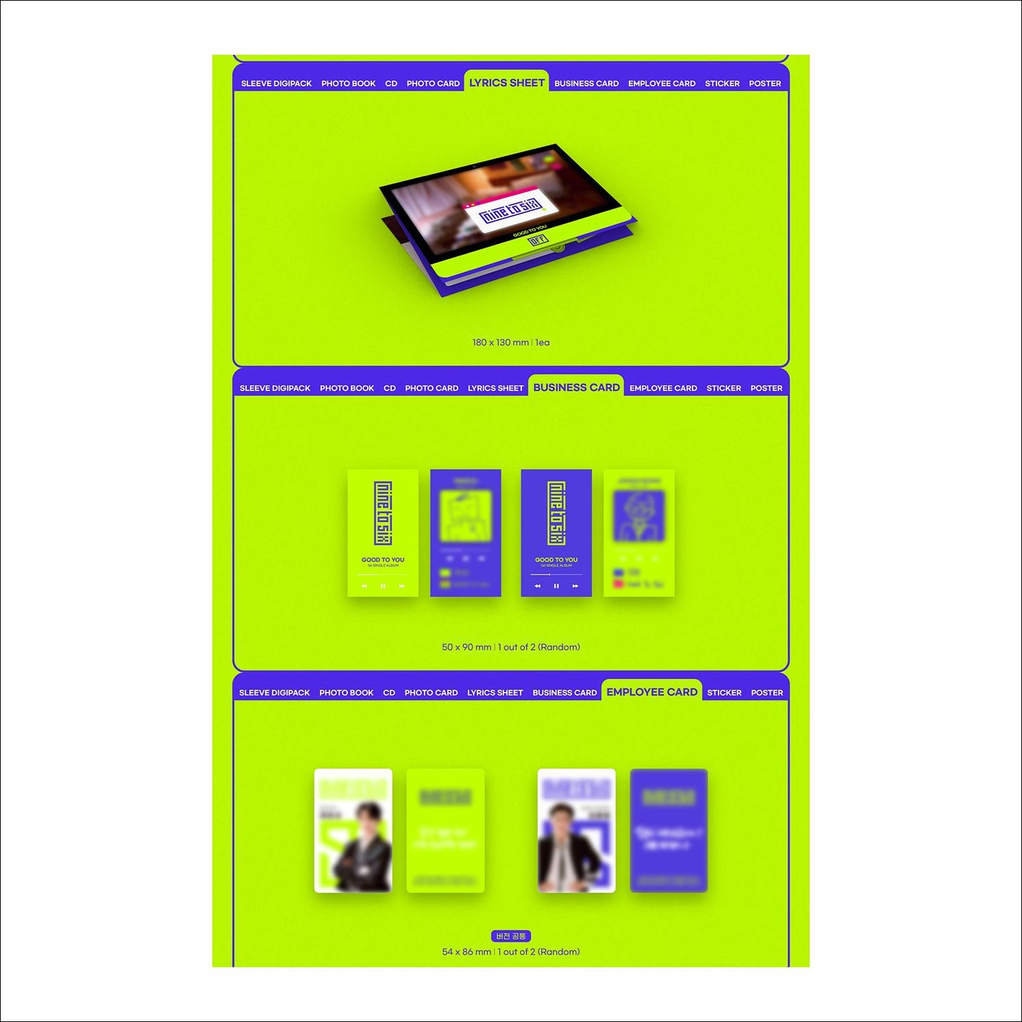 NINE to SIX [GOOD TO YOU] 1st Single Album