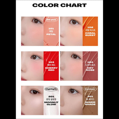 [Cosiero] I.CON Color Wand 4g - Quick & Easy Multi Cheek Blush, Lip Tint Stick, Face Shading & Highlighter Stick, K-Beauty
