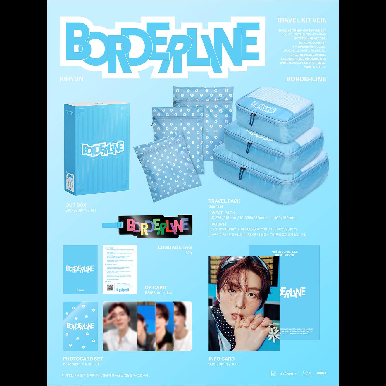 [Pre-order] KIHYUN EP [BORDERLINE] (TRAVEL KIT VER.) + Free Gift