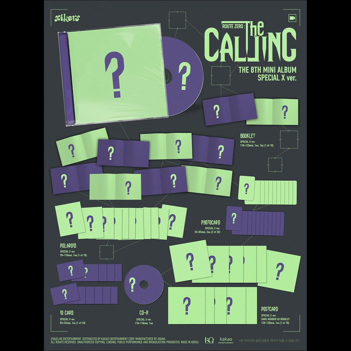 [Pre-order] xikers [ROUTE ZERO : The CALLING] 8TH MINI ALBUM (SPECIAL X ver.) + Free Gift