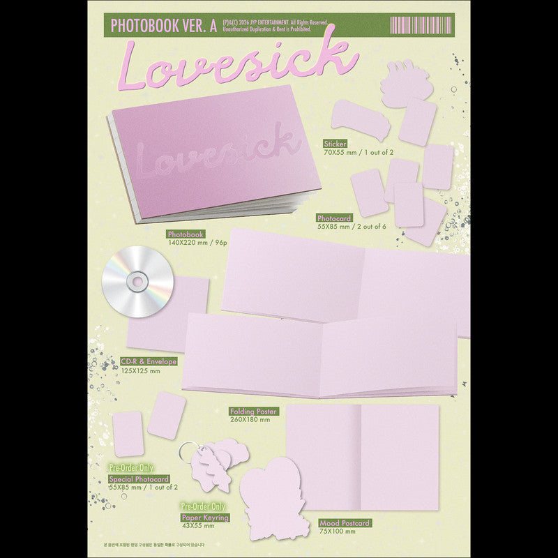 [Pre-order] CHAERYEONG (ITZY) [Lovesick] Standard Ver. Album Official Sealed K-pop + Free Gift
