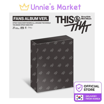 [Pre-order] Stray Kids [THIS & THAT] (FANS ALBUM VER.) Mini Album + Free Gift