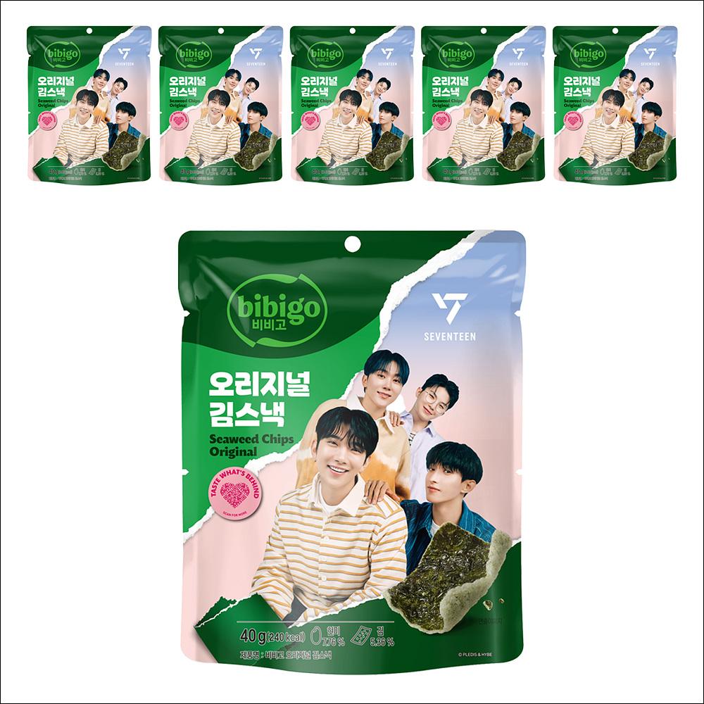 Bibigo Seaweed Snacks (Original Flavor) 40g x 4 Packs / 6 Packs