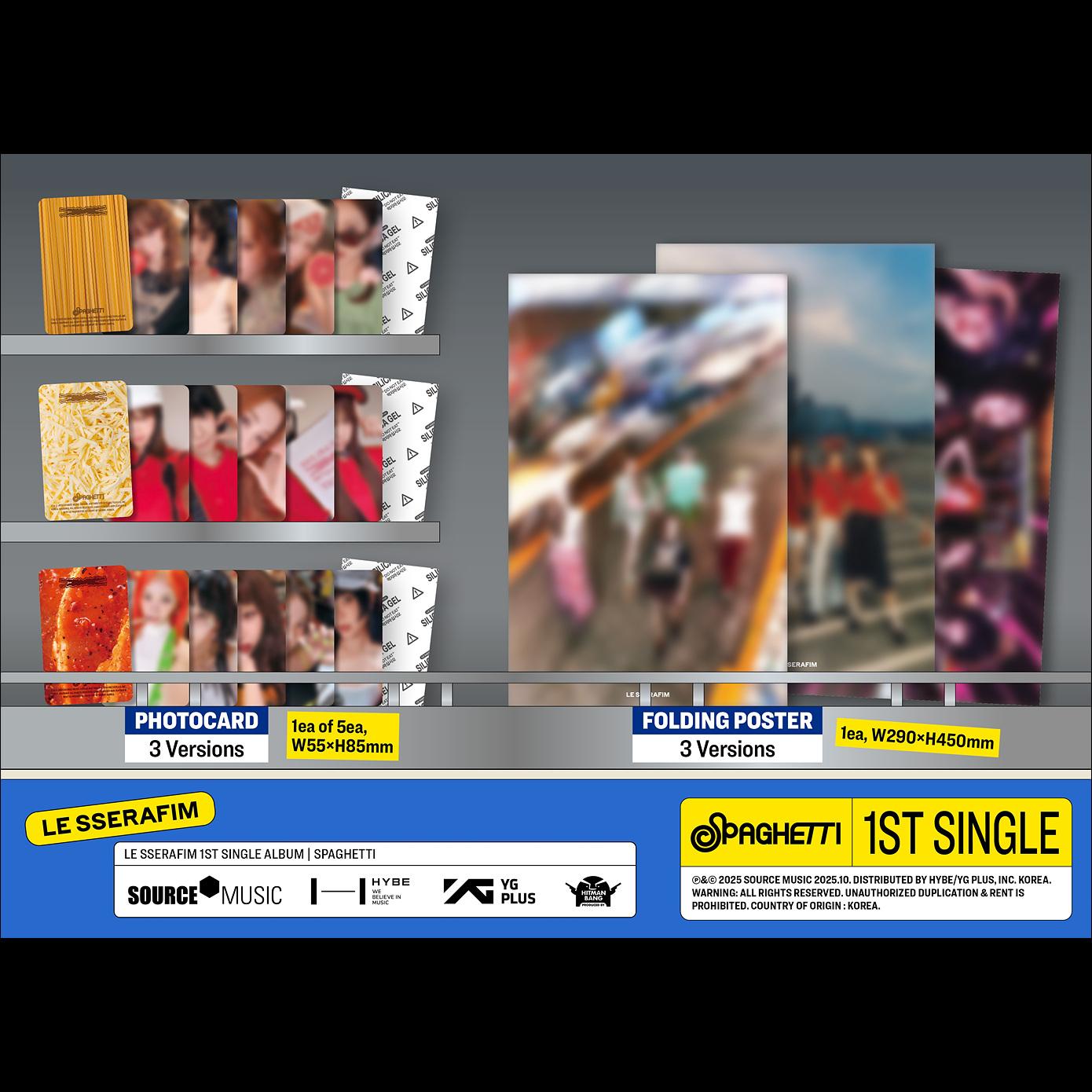 LE SSERAFIM [SPAGHETTI] 1st Single Album + Free Gift