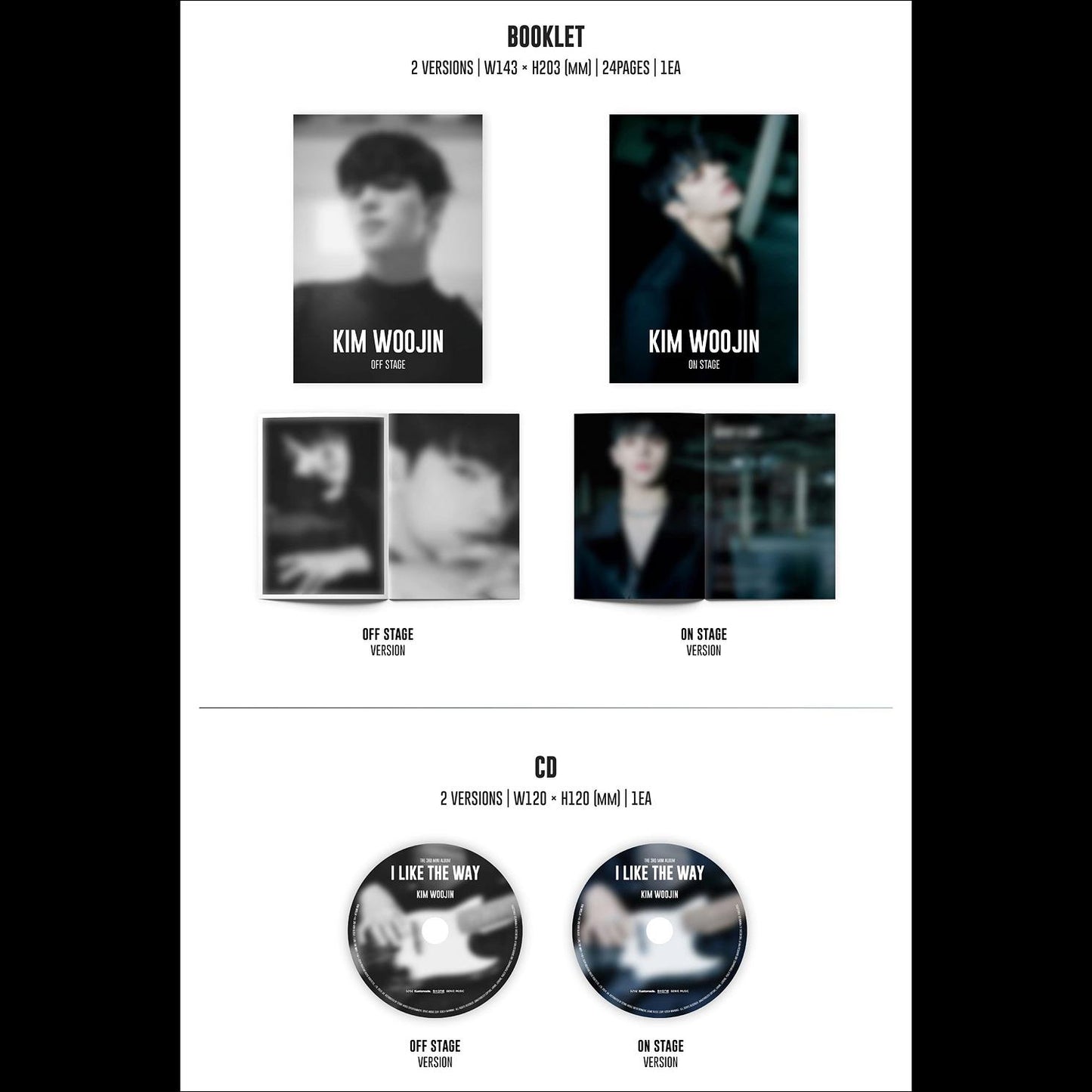 KIM WOOJIN - I LIKE THE WAY (OFF Stage Ver. / ON Stage Ver.)