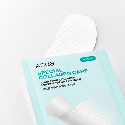 [Anua] PDRN Collagen Melting Neck Patch (4pcs) | Instant Glass Skin Anti-Wrinkle Neck Line Lifting Film, K-Beauty