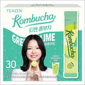 TEAZEN Kombucha Green Mandarin Lime Tea 30 Sticks / Low Calorie, Zero Sugar, Prebiotics