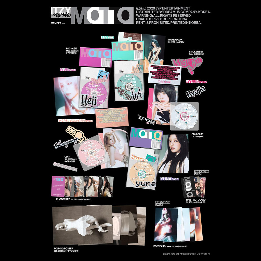 ITZY [Motto] MEMBER VER. Album + Free Gift