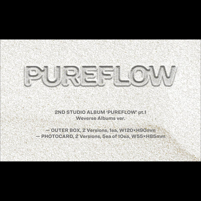 LE SSERAFIM ['PUREFLOW' pt.1] 2nd Studio Album (Weverse Albums ver.) + Free Gift