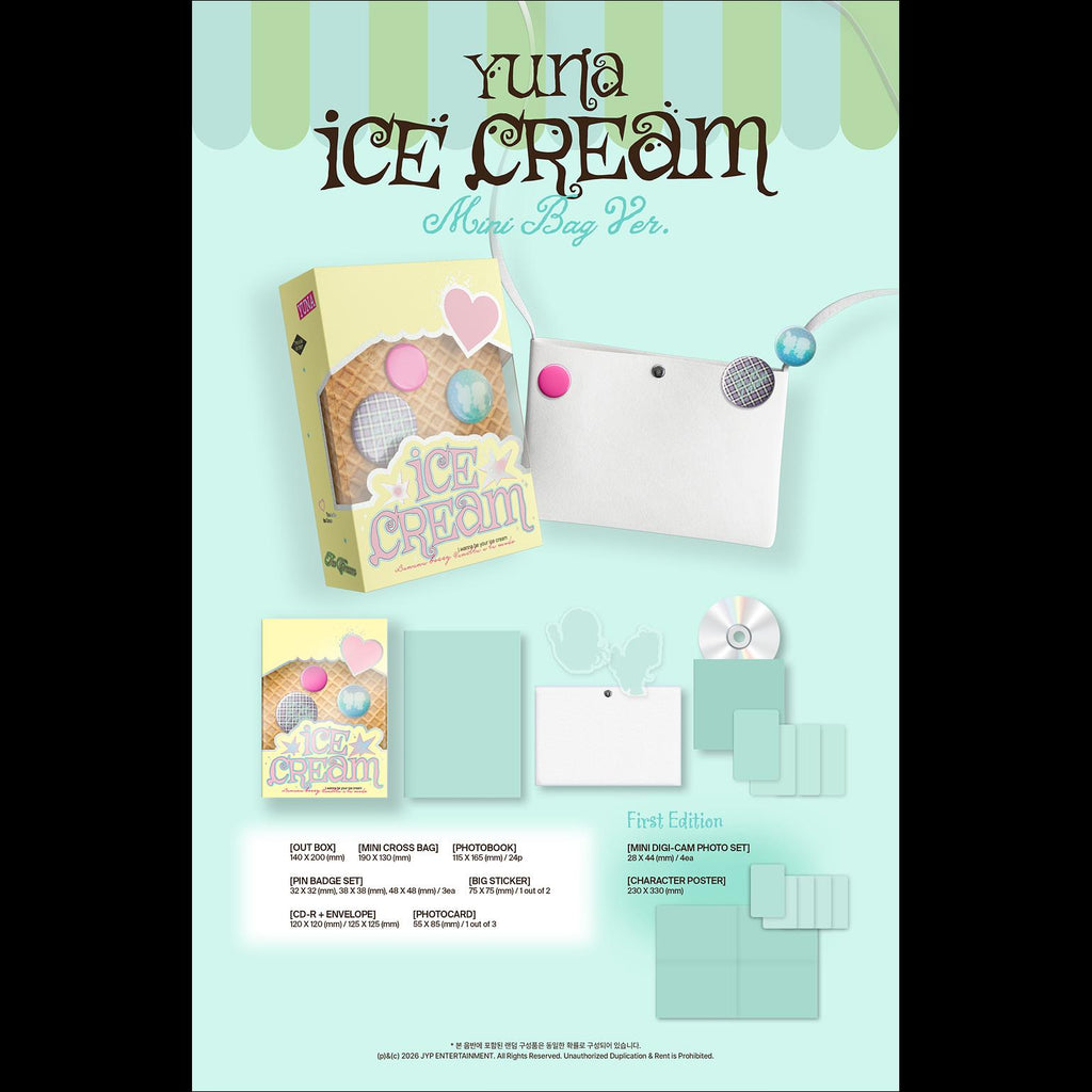 YUNA (ITZY) [Ice Cream] MINI BAG Ver. (MD Ver.) + Free Gift