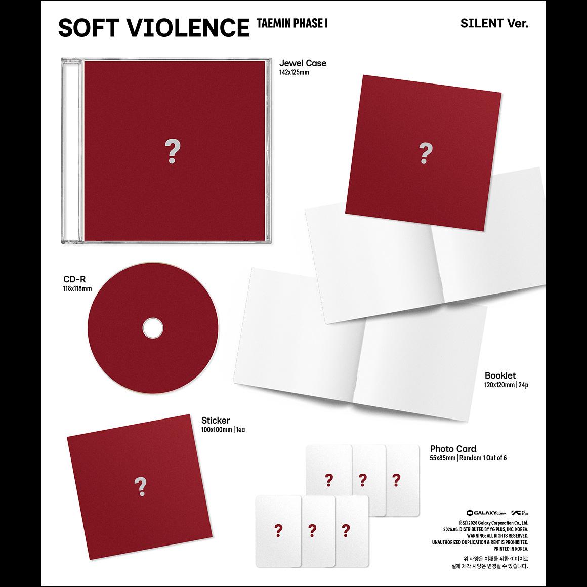 [Pre-order] TAEMIN(SHINee) PHASE I Soft Violence (JEWEL Ver.) + Free Gift