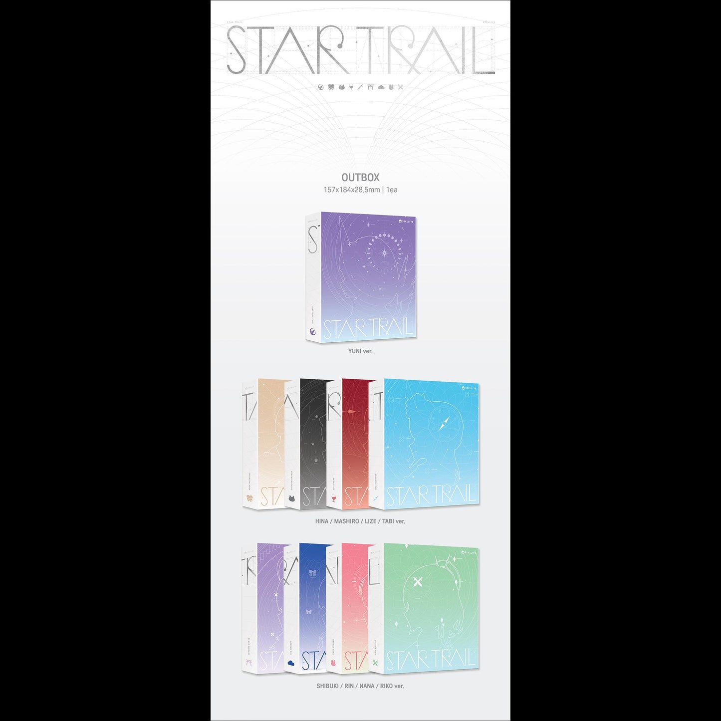 STELLIVE [Star Trail] 1st Album (Member ver.) + Free Gift