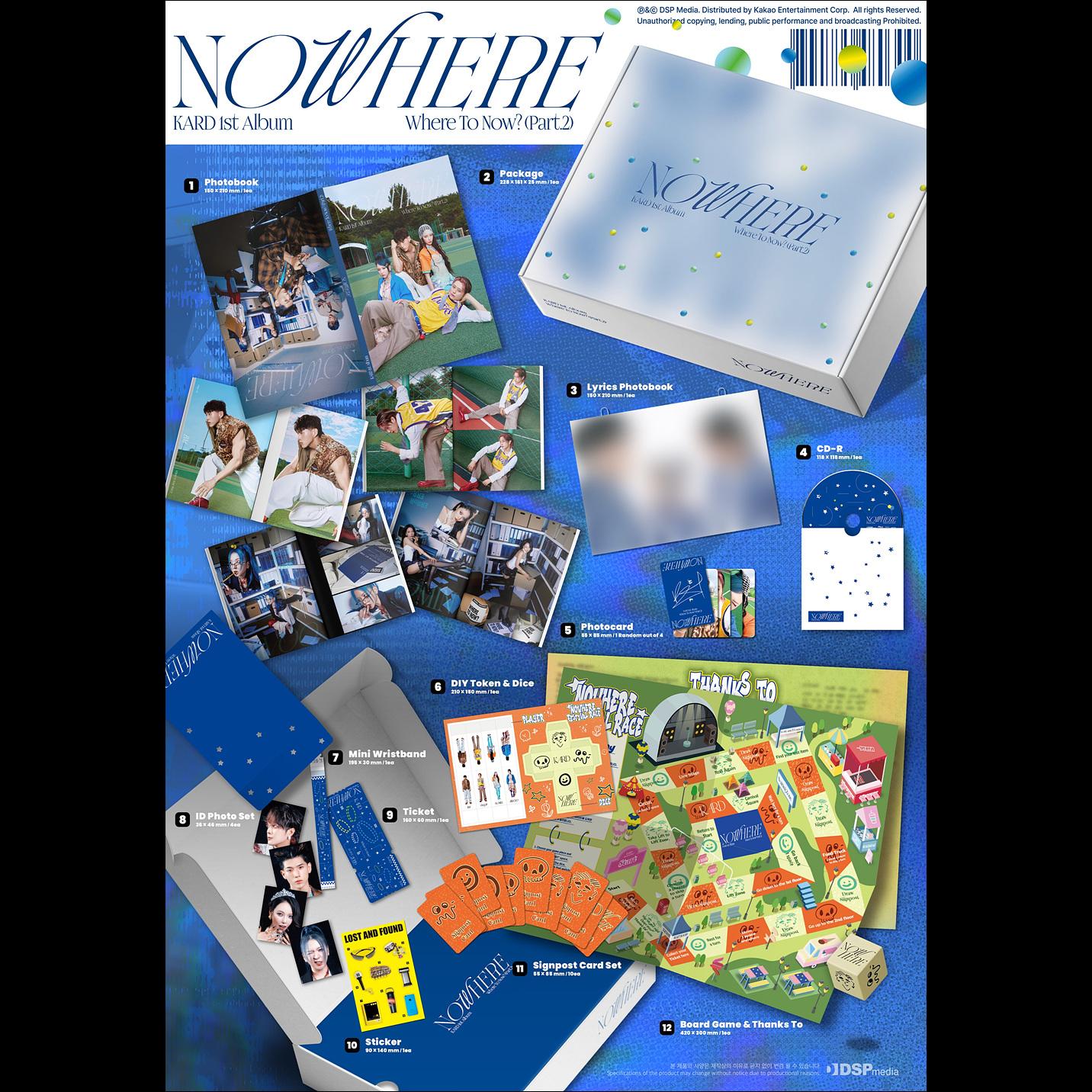 [Pre-order] KARD 1st Album [Where To Now (Part.2) NOWHERE] + Free Gift