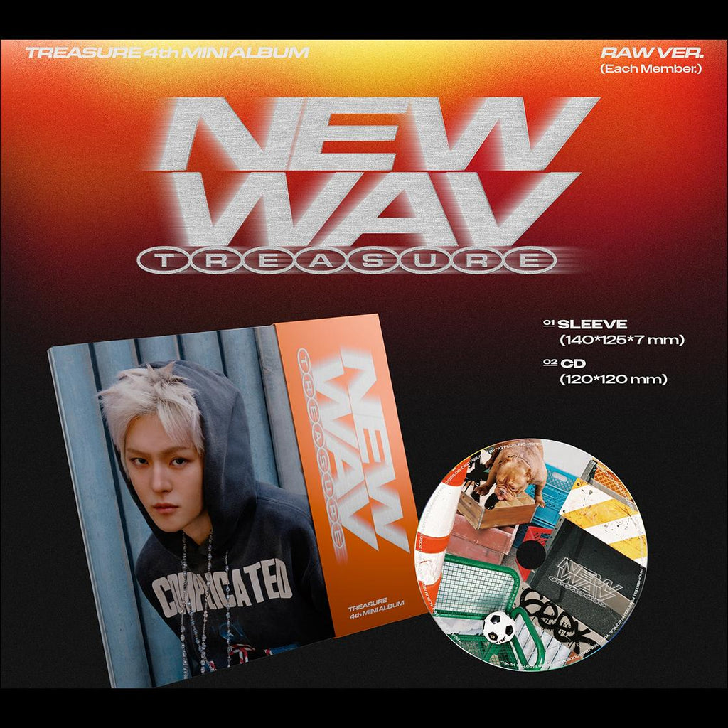 TREASURE [NEW WAV] 4th Mini Album (RAW VER.) + Free Gift