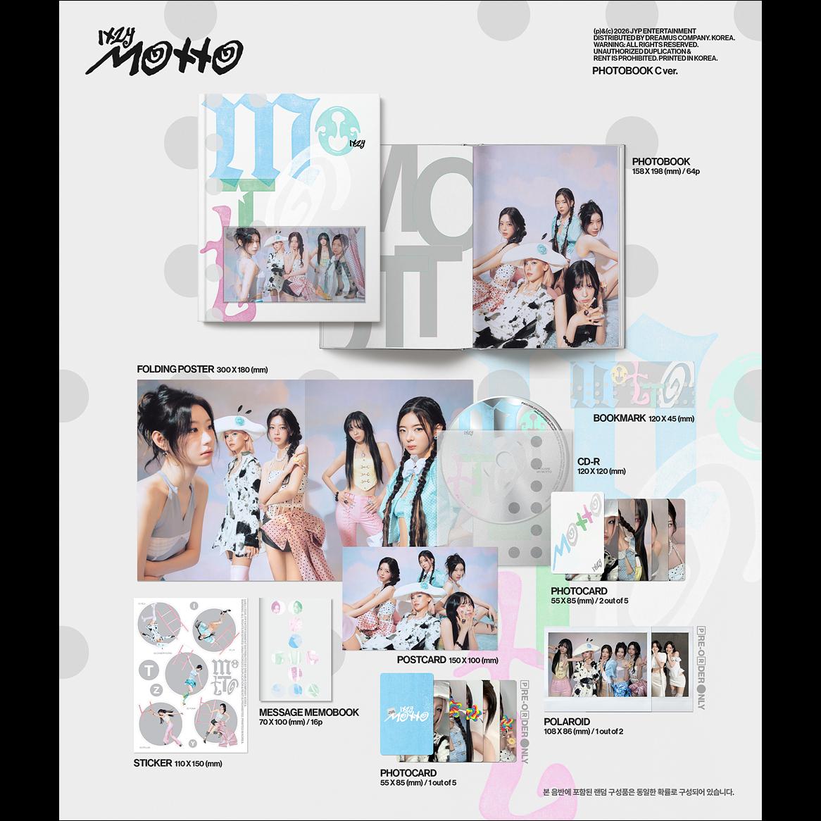 ITZY [Motto] PHOTOBOOK Ver. (A/B/C Ver.) + Free Gift
