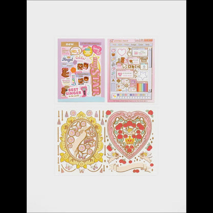 [K-Stationery] Daiso Korea High-teen Antique Gold Foil Stickers - Vintage Aesthetic Deco for Polco & Journal (Authentic)