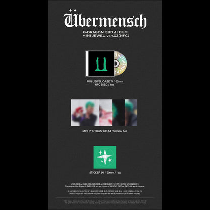 G-DRAGON (BIGBANG) 3RD ALBUM [Ubermensch] MINI JEWEL ver. (NFC)