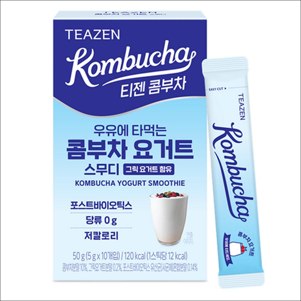 TEAZEN Kombucha YOGURT 10 Sticks / Low Calorie, Zero Sugar