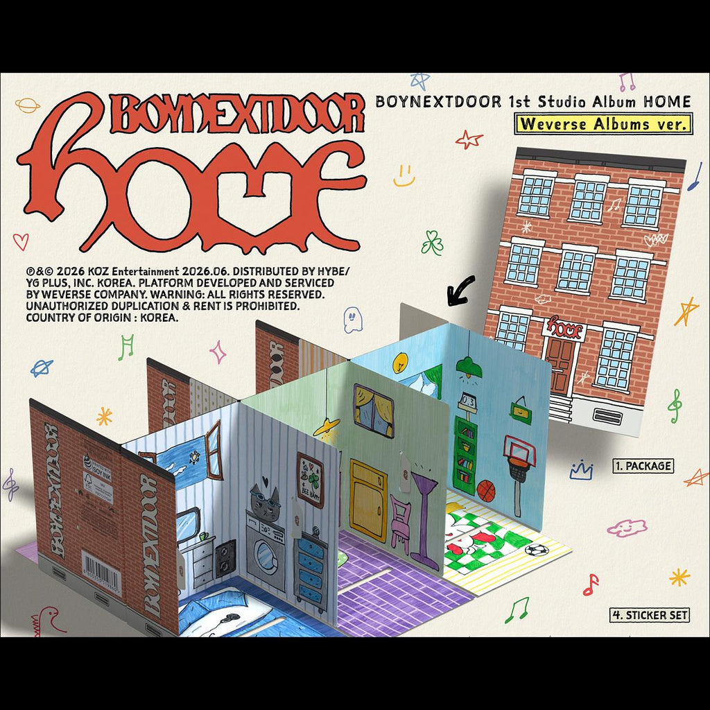 [Pre-order] BOYNEXTDOOR [HOME] 1st Studio Album (Weverse Albums ver.) + Free Gift
