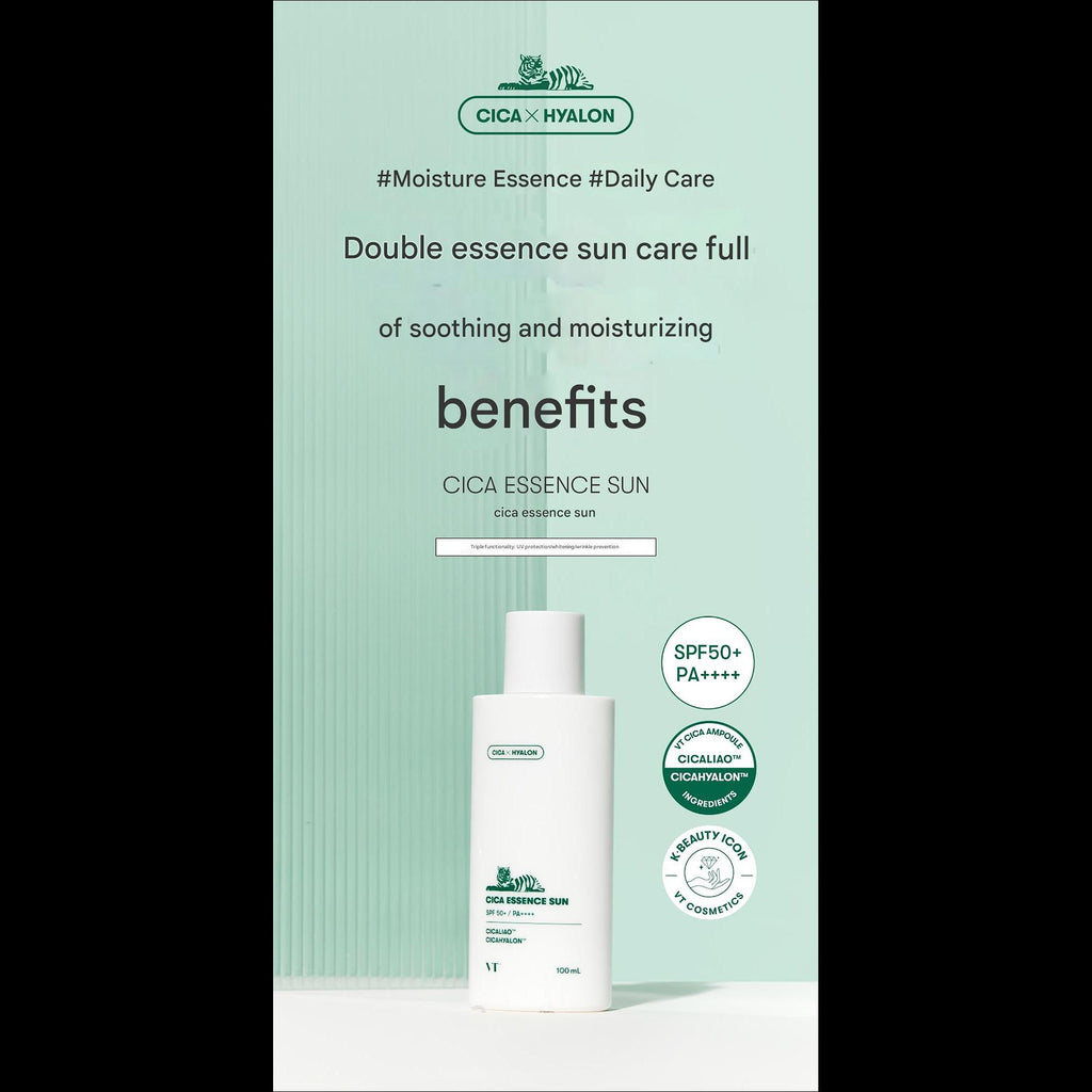 VT CICA SUN ESSENCE UV Protection & Brightening & Wrinkle Improvement Triple Functional Cosmetics