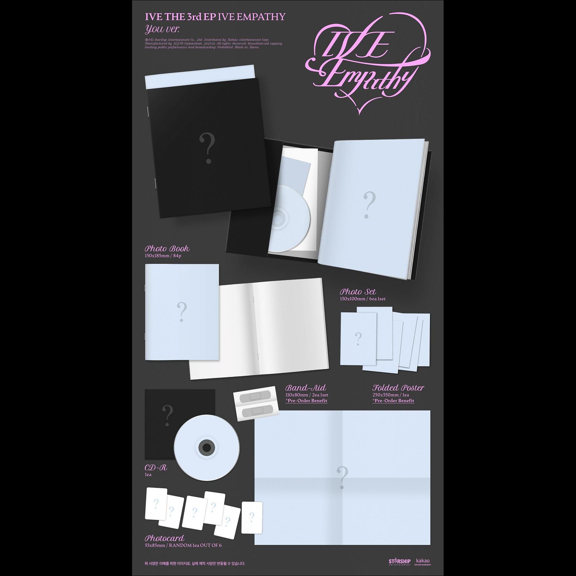IVE - IVE EMPATHY 3rd EP Album (Me ver.  You ver.  And us ver.)