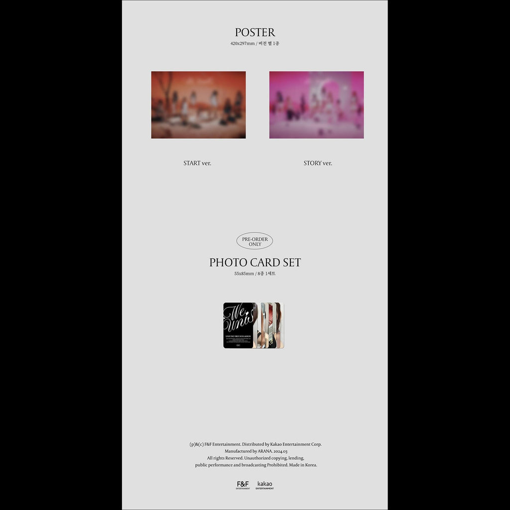 UNIS 'WE UNIS' The 1st Mini Album(START ver.STORY ver.)