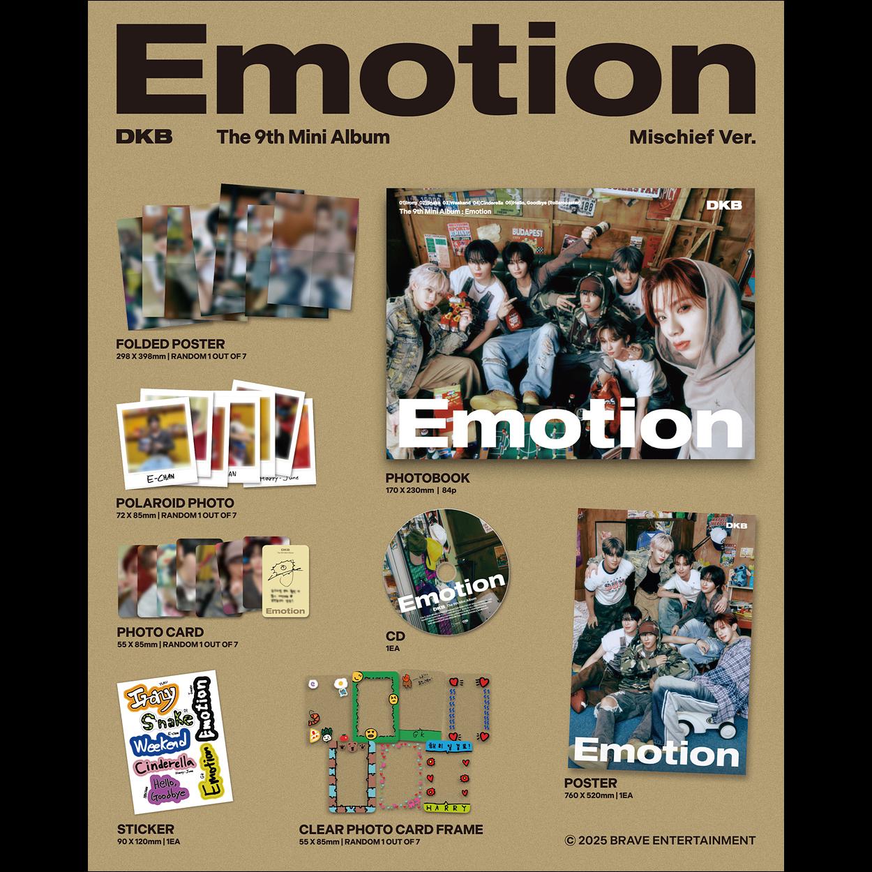 DKB - Emotion The 9th Mini Album (Doubt ver. / Mischief ver.) + Free Gift