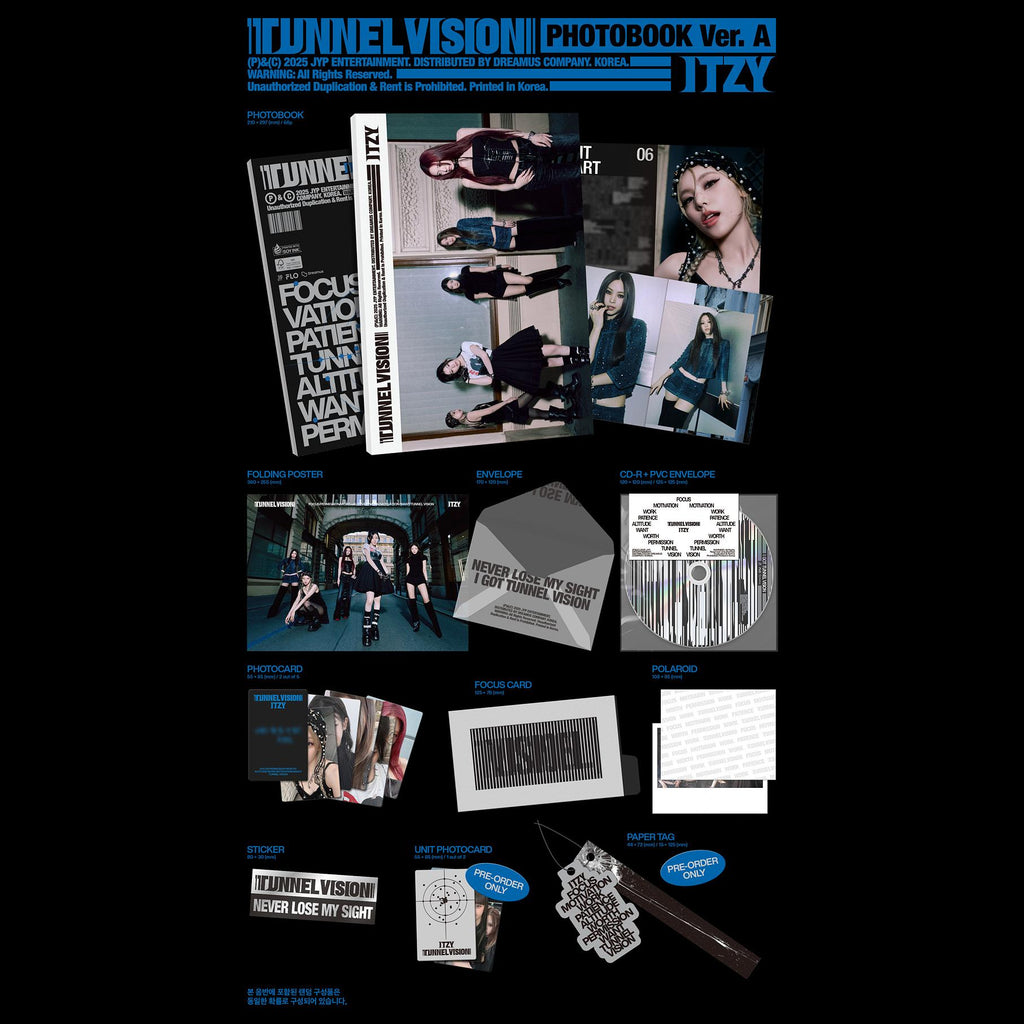 ITZY [TUNNEL VISION] Photobook Ver. (A Ver. / B Ver.) + Free Gift