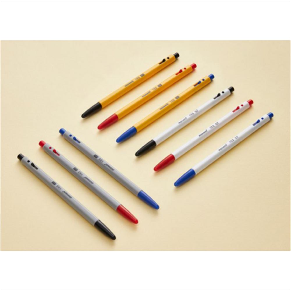 monami 153 Ballpoint Pen 0.5mm, Black, 12 pcs