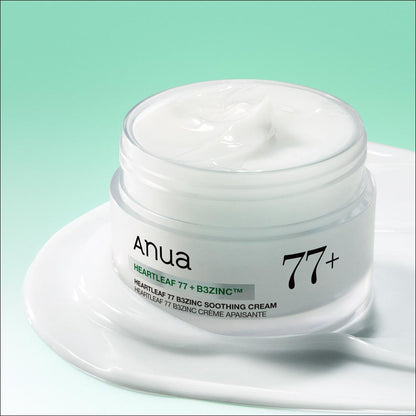 [NEW/Anua] Heartleaf 77 B3 Zinc Soothing Cream 80ml - Renewal, Niacinamide & Zinc for Sebum Control, Acne-Prone Skin Care, K-Beauty