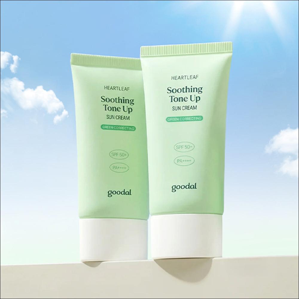 [Goodal] Houttuynia Cordata Calming Moisture Green Tone Up Sun Cream SPF50+ PA++++ Duo Set - 50ml x 2 (1+1 Pack) | Olive's K-beauty