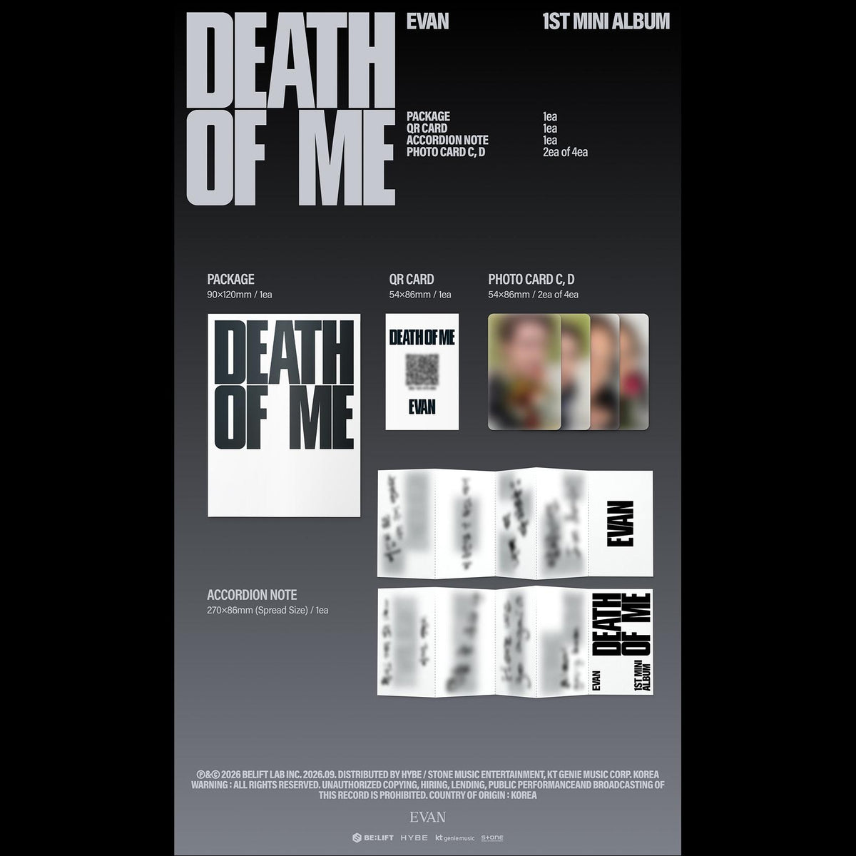 EVAN [DEATH OF ME] (Weverse Albums ver.)