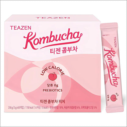 TEAZEN Kombucha Peach, 5g, 50 count