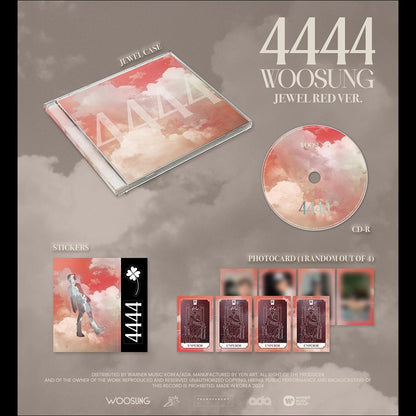 WOOSUNG - 4444 Jewel ver Album (Deluxe Red Ver., Deluxe Blue Ver.)