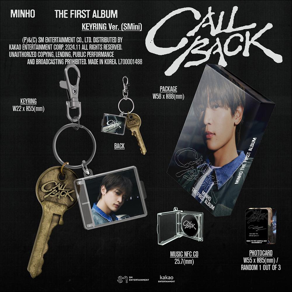 (Smini Ver.) MINHO (SHINee) CALL BACK Keyring Ver. The 1st Album