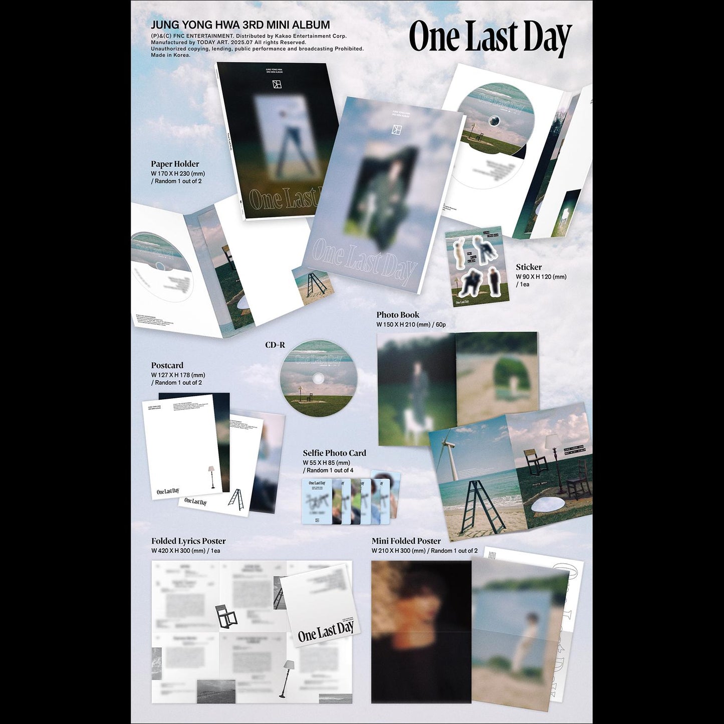 JUNG YONG HWA - One Last Day PHOTO BOOK Ver. / 3rd Mini Album
