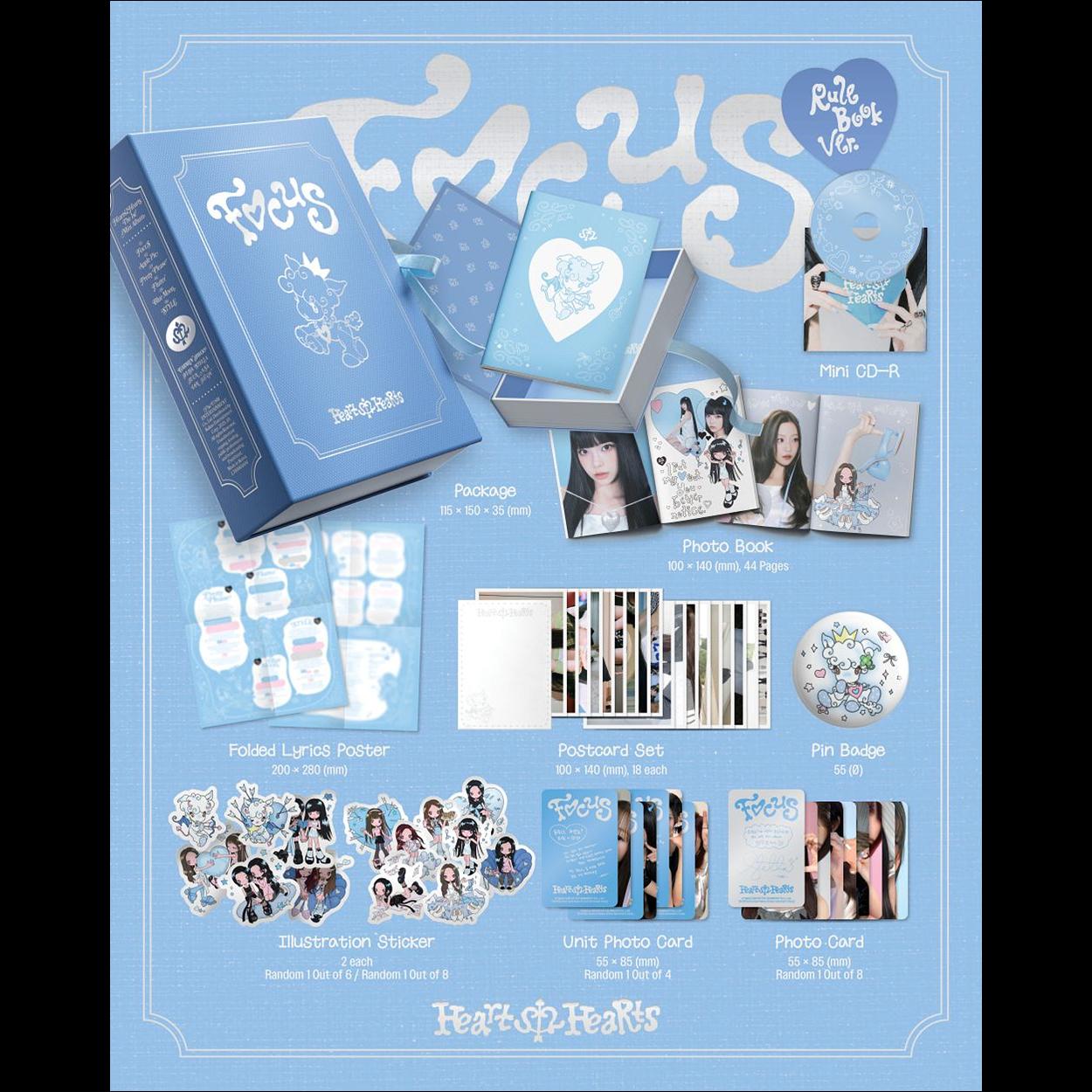 Hearts2Hearts [FOCUS] (Rule Book Ver.) / 1st Mini Album + Free Gift