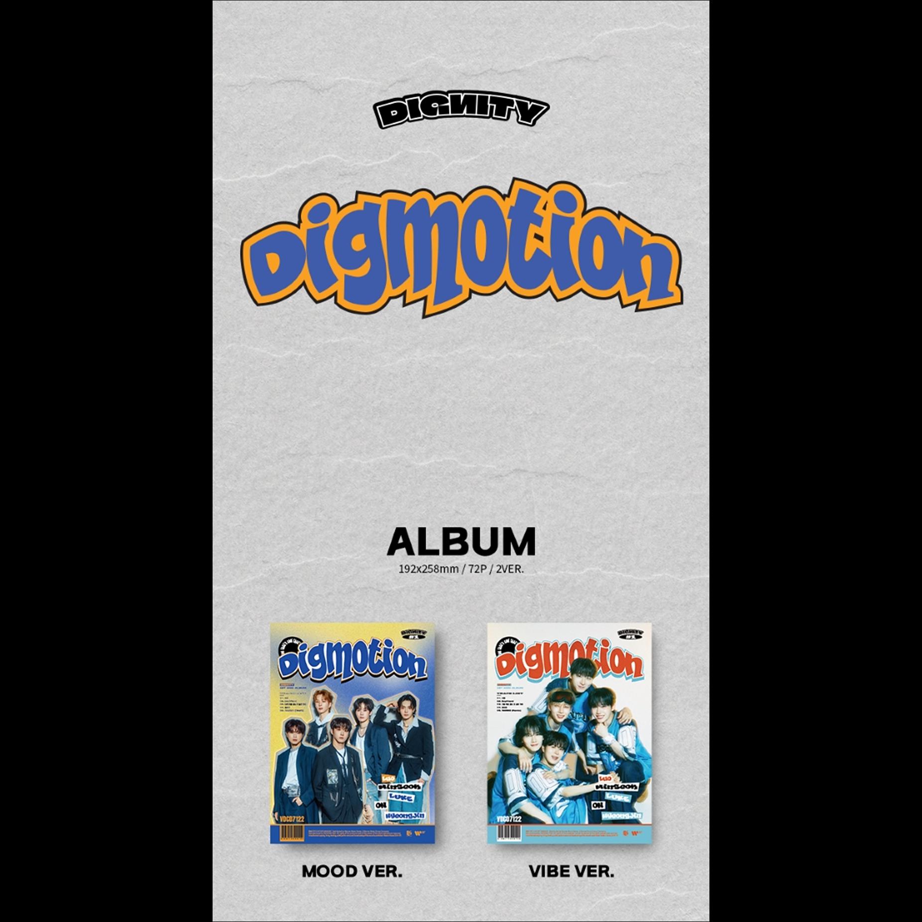 DIGNITY - DIGMOTION 1st Mini Album(MOOD Ver., VIBE Ver.)