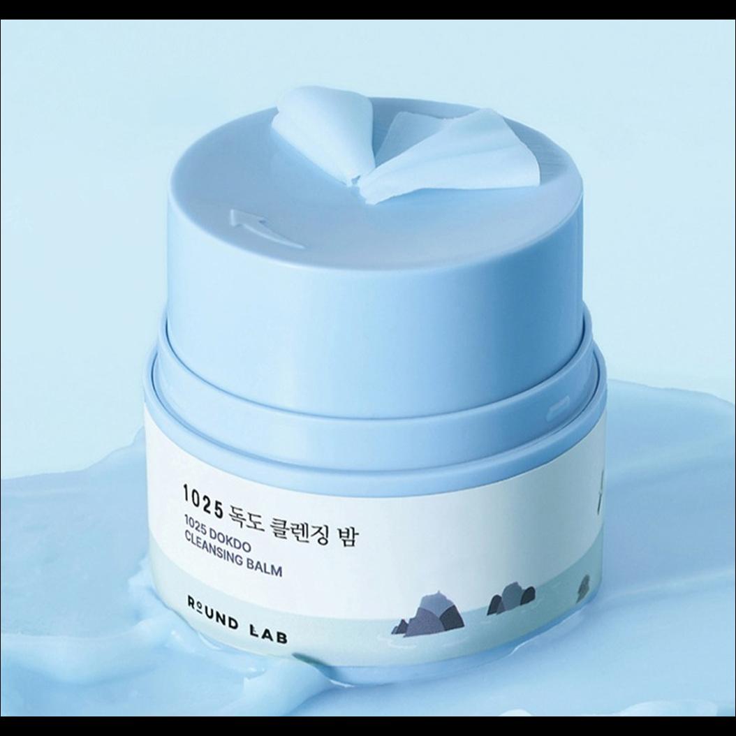 [Round Lab] 1025 Dokdo Cleansing Balm - Deep Cleansing & Blackhead Care, Melting Solid Sherbet to Oil for Sensitive Skin, K-Beauty | Olive's K-beauty