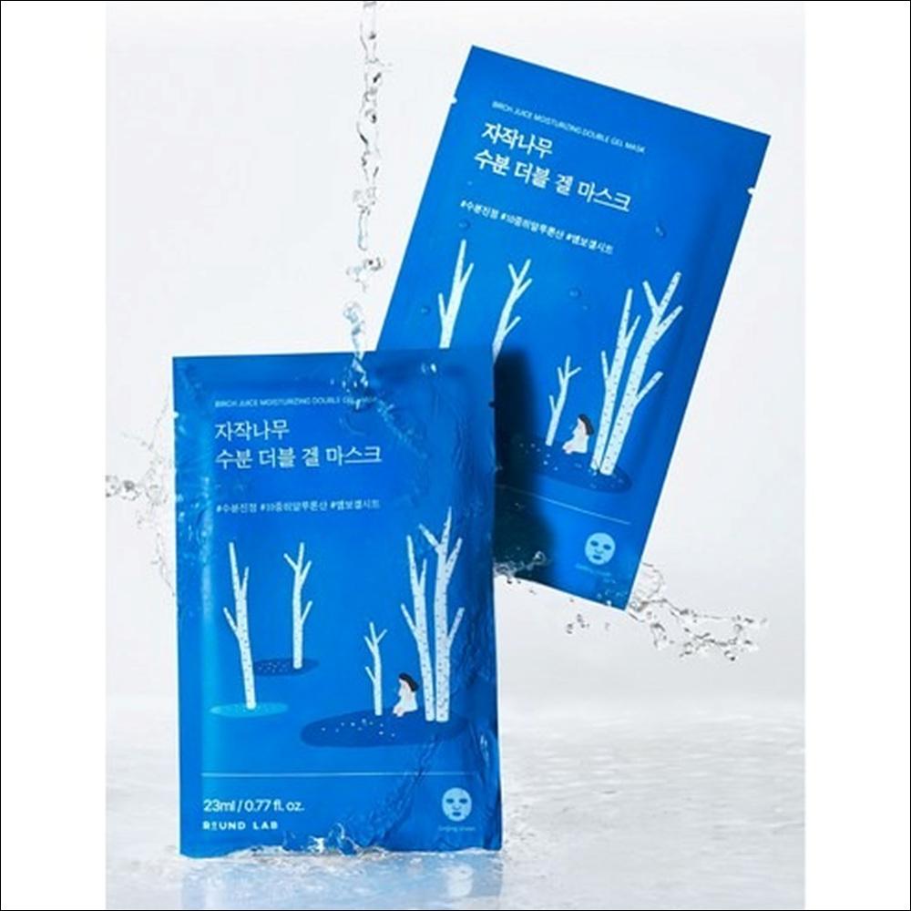 [Round Lab] Birch Juice Moisturizing Double Gel Mask - Instant Cooling & Deep Hydrating Sheet Pack, 23ml | Olive's K-beauty