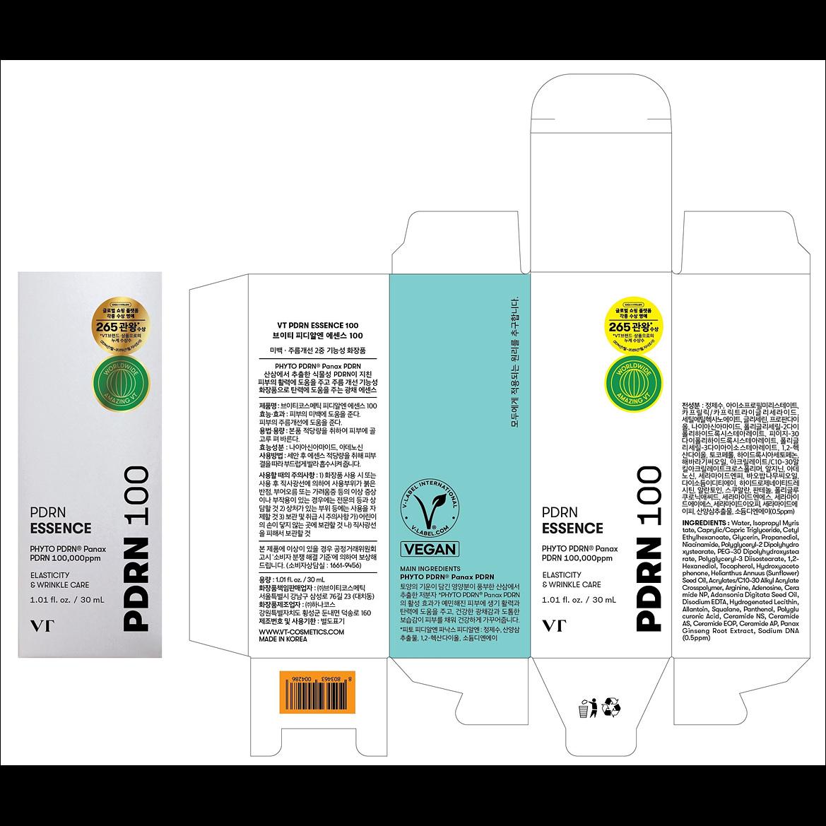 [VT Cosmetics] PDRN Essence 100 (30ml) + Reedle Shot 100 Stick Pouch Set (10 Packs), Skin Elasticity & Texture Booster, K-Beauty Special Kit