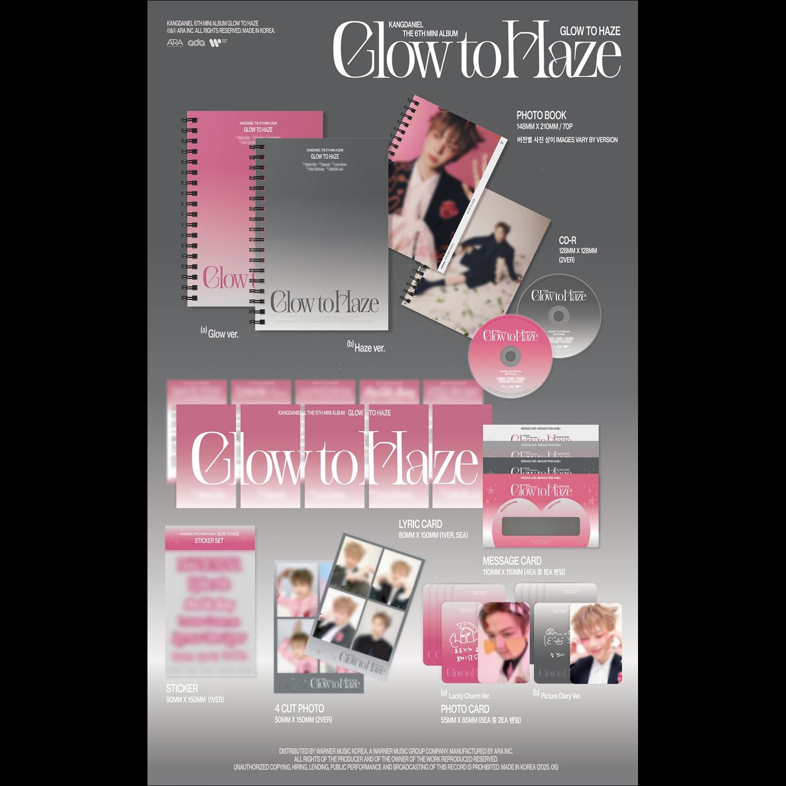 KANG DANIEL - Glow to Haze Photobook Ver. (Glow ver., Haze ver.)