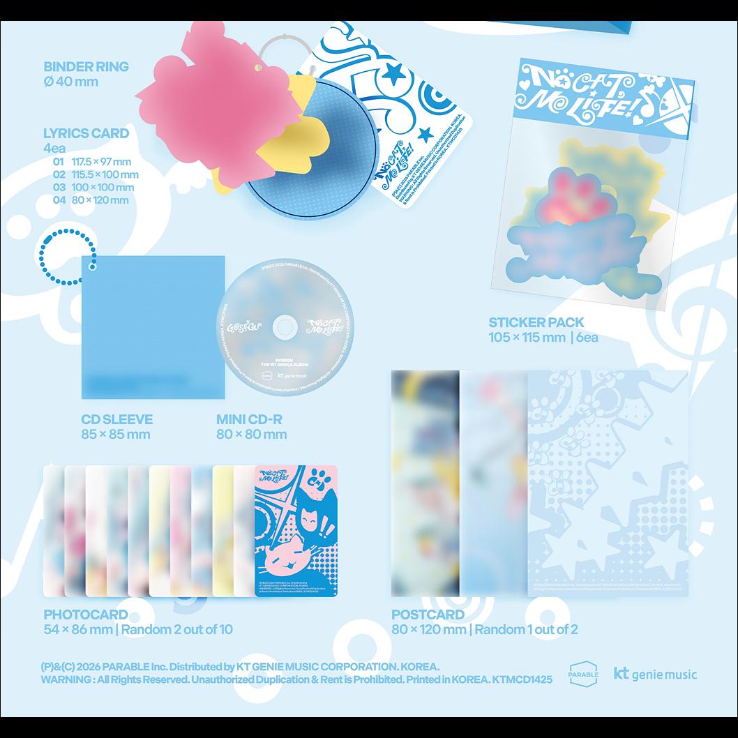 [Pre-order] GOSEGU (ISEGYE IDOL) - The 1st Single Album [NO CAT, NO LIFE!] + Free Gift