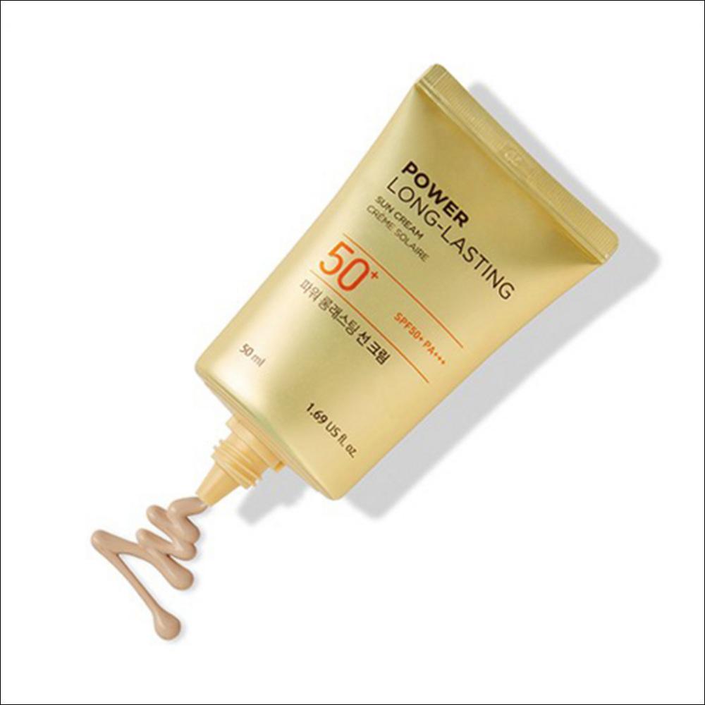 [The Face Shop] Natural Eco Power Long-Lasting Sun Cream SPF50+ PA+++ - Waterproof & Foundation-Free, 50ml | Olive's K-beauty