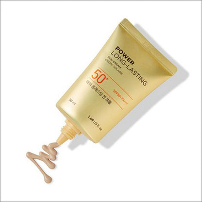 [The Face Shop] Natural Eco Power Long-Lasting Sun Cream SPF50+ PA+++ - Waterproof & Foundation-Free, 50ml | Olive's K-beauty
