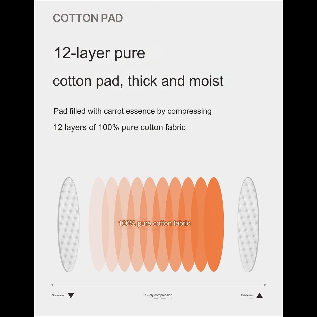 MEDIHEAL Carrot Moisture Soothing Cotton Pad, 60 sheets, 1EA