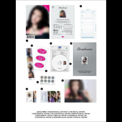 [SET/Pre-order] ILLIT BREAK EVEN GLLIT Ver KPOP Sealed Album + Free Gift