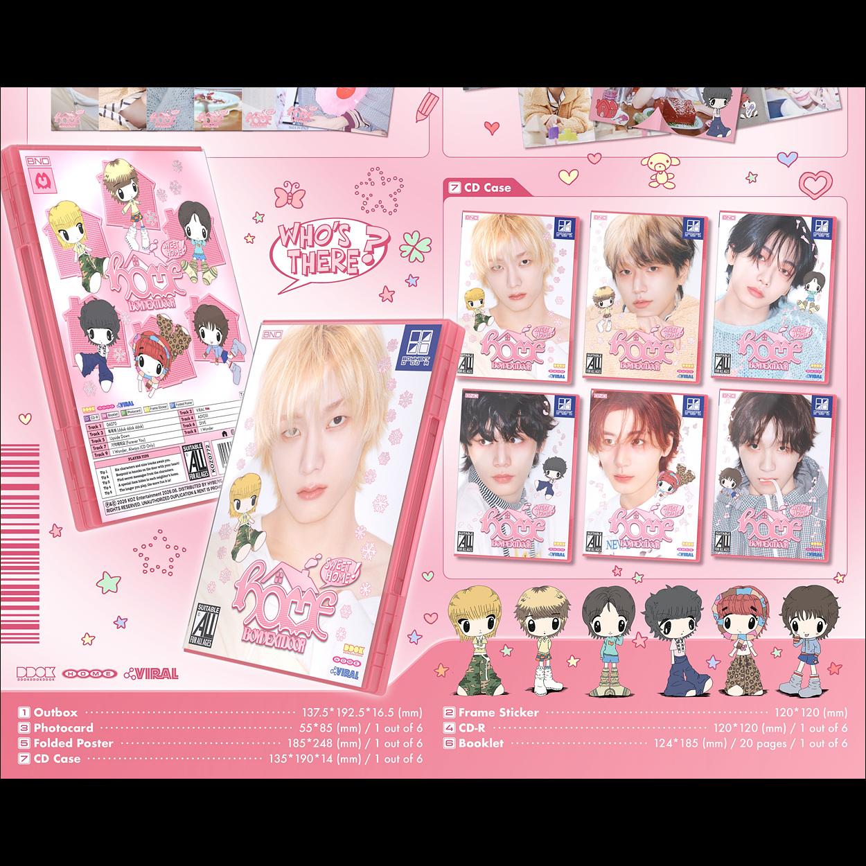 [Pre-order] [SITE POB] BOYNEXTDOOR 1st Studio Album [HOME] (SWEET HOME ver.) + Free Gift