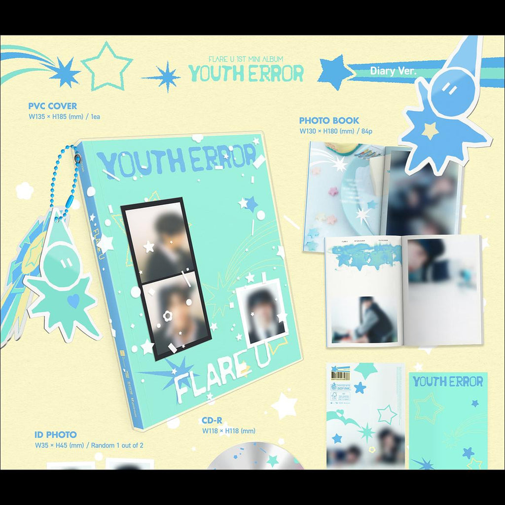 FLARE U [YOUTH ERROR] 1st Mini Album (Diary Ver.) + Free Gift
