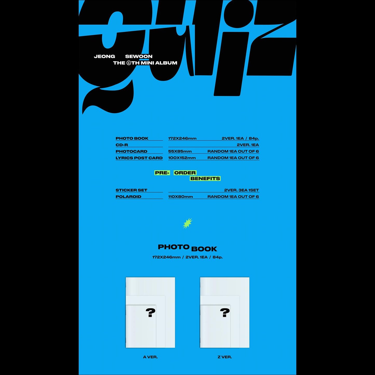 JEONG SEWOON [Quiz] (A VER. / Z VER.)